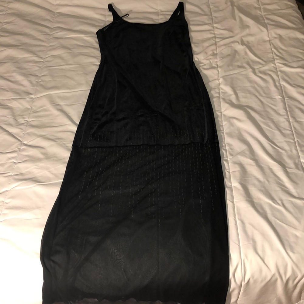 Velour black dress